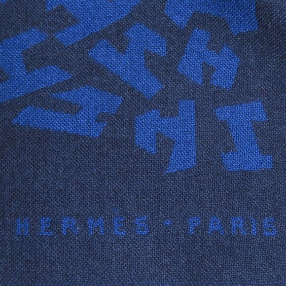 HERMES Black Silk Scarf - Picture 4 of 9